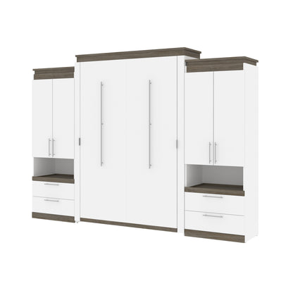 Queen Wall Bed with 2 Storage Cabinets and Nightstands