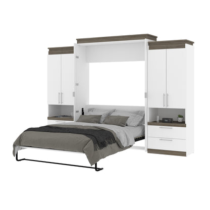 Queen Wall Bed with 2 Storage Cabinets and Nightstands