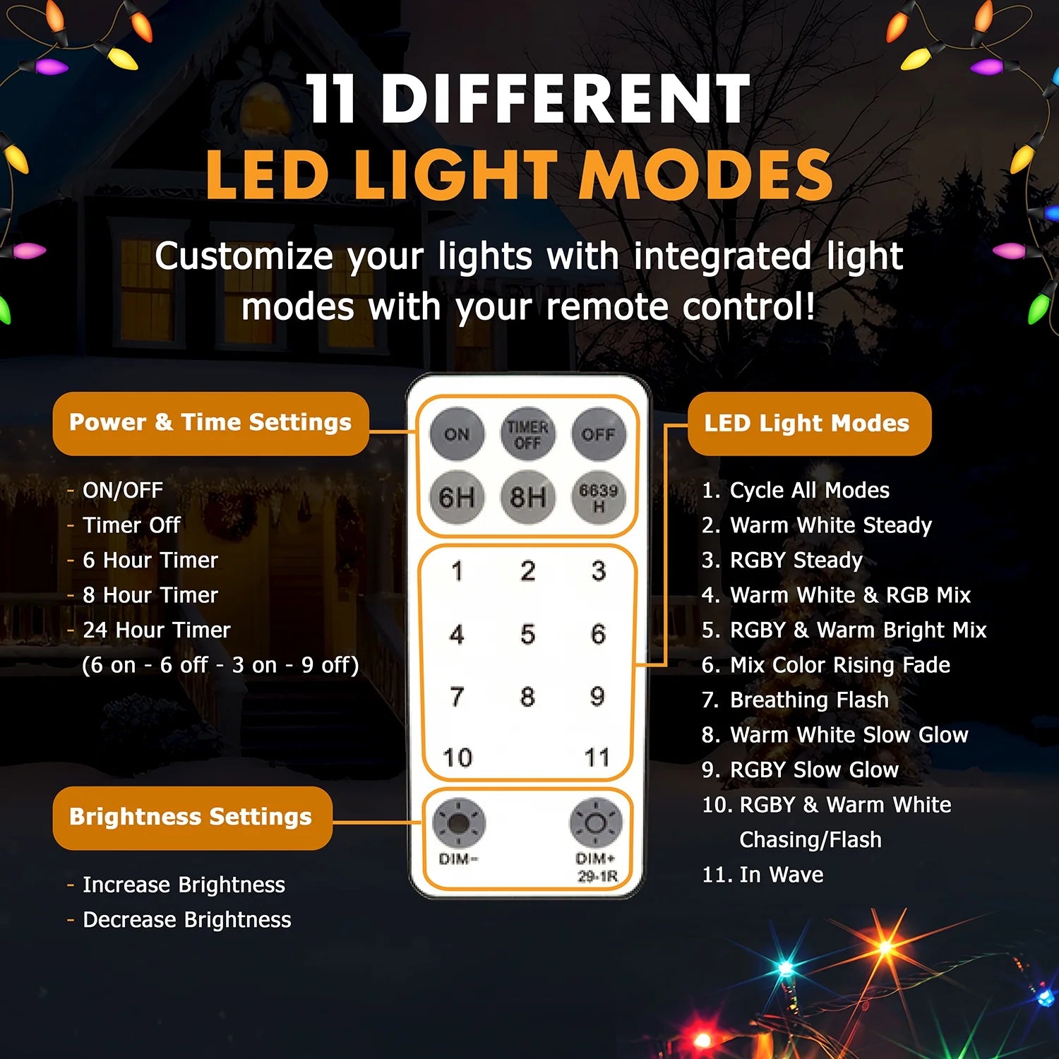 3 Pack 10FT Christmas Light Arch with 8 Modes for Pathway
