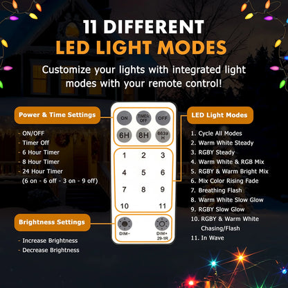 3 Pack 10FT Christmas Light Arch with 8 Modes for Pathway