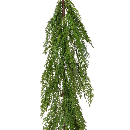Artificial Real Touch Lebanon Cedar Swag Garland - Green - 4' X10"