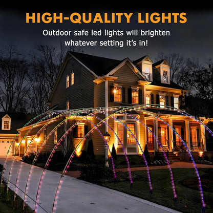 3 Pack 10FT Christmas Light Arch with 8 Modes for Pathway