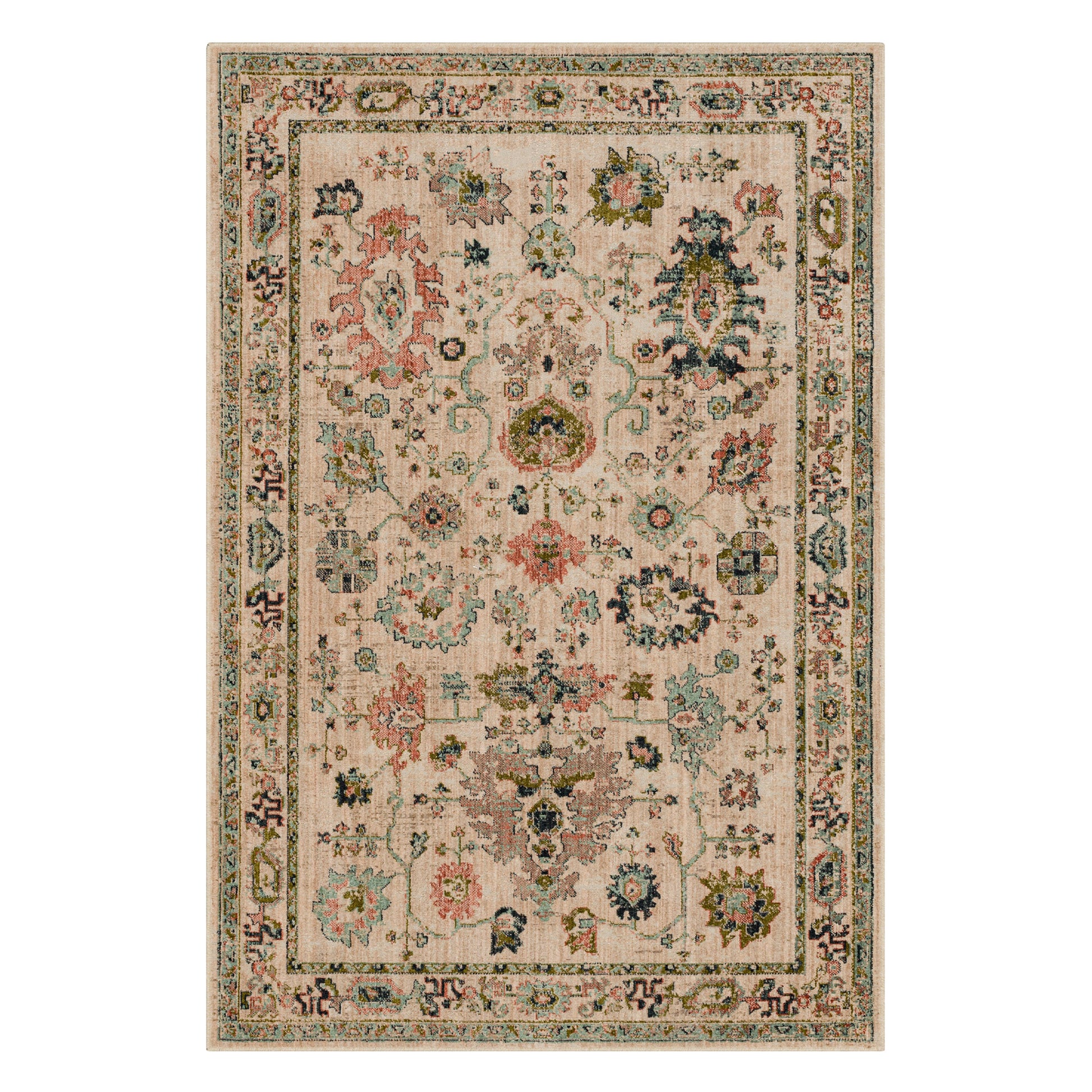 Vintage Inspired Mortimer Area Rug, 5’ 3” X 7’ 10"