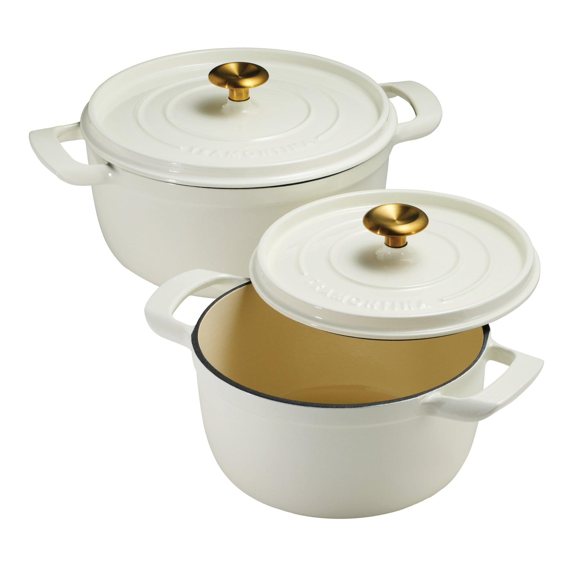 4-Quart & 6-Quart Enameled Cast Iron round Dutch Oven, 2-Pack