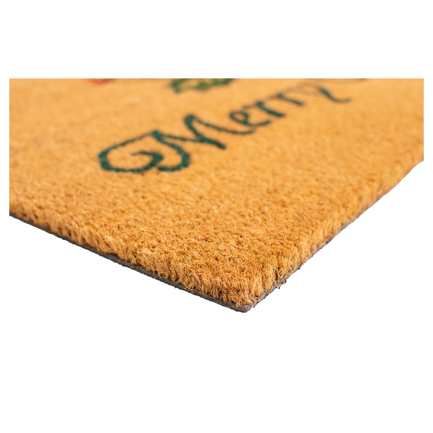 Quotes Holidays Multi-Color Coir, Vinyl Outdoor Doormat, 2' X 1'