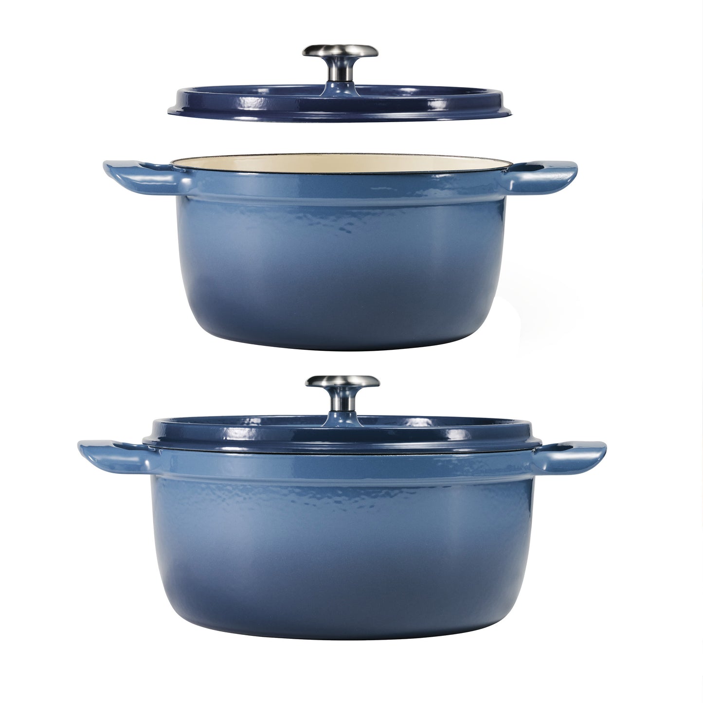 4-Quart & 6-Quart Enameled Cast Iron round Dutch Oven, 2-Pack